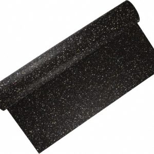 E JAMES & CO Rubber Sheet: Recycled Rubber, 1/8" Thick, 48" Wide, 4' Long, Black 8501-1/8K