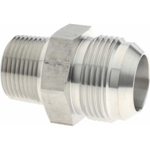 OMEGA ONE INC. Stainless Steel Flared Tube Connector: 1" OD, 3/4-14 Thread, 37 deg Flared Angle TX-16-12-C
