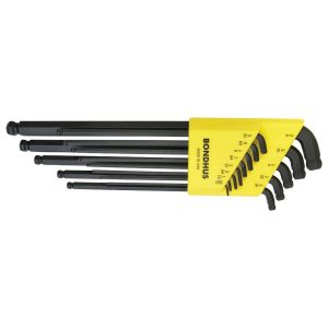BONDHUS Hex Key: 2.00 mm Hex, Ball End, Extra Long Arm 67052