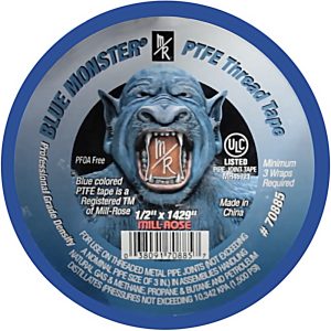 BLUE MONSTER 1™ Wide x 1,429™ Long, PTFE Thread Sealant, Blue 70887