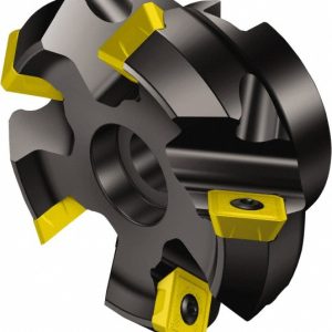 SANDVIK COROMANT 5" Cut Dia, 1-1/2" Arbor Hole, 0.24" Max Depth of Cut, 45&deg; Indexable Chamfer & Angle Face Mill 5740063