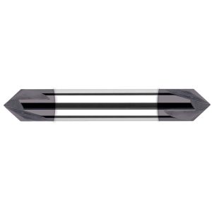 HARVEY TOOL Chamfer Mill: 3/8" Dia, 3/8" Shank Dia, 90 deg, 2 Flute, Solid Carbide, Double End 998345-C3