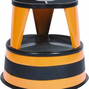 CRAMER Step Stand Stool: 16" OAW, Steel, Orange 1001-30