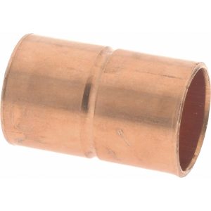 MUELLER INDUSTRIES 1/4" Wrot Copper Pipe Coupling with Rolled Stop W 01009