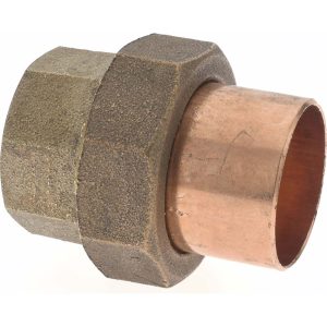 MUELLER INDUSTRIES Wrot Copper Pipe Union: 1-1/2" Fitting, C x C, Solder Joint, Lead Free A 11206NL