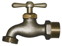 LEGEND VALVE 3/4" Pipe, 125 psi WOG Rating, Lead Free Brass Hose Bibb, Stop Valve 107-165NL