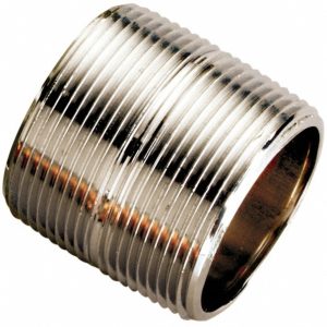 MERIT BRASS Stainless Steel Pipe Nipple: 1-1/2" Pipe, Grade 304 & 304L 4524-600