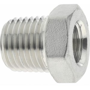 VALUE COLLECTION Pipe Bushing: 1/4 x 1/8" Fitting, 304 Stainless Steel 4HB1/4*1/8