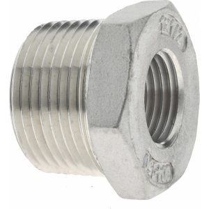 VALUE COLLECTION Pipe Bushing: 1 x 1/2" Fitting, 304 Stainless Steel 4HB1*1/2