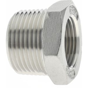 VALUE COLLECTION Pipe Bushing: 1 x 3/4" Fitting, 304 Stainless Steel 4HB1*3/4