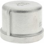 VALUE COLLECTION Pipe End Cap: 1-1/4" Fitting, 304 Stainless Steel 4CB11/4