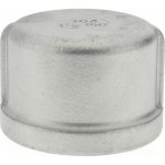 VALUE COLLECTION Pipe End Cap: 1-1/2" Fitting, 304 Stainless Steel 4CB11/2