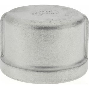 VALUE COLLECTION Pipe End Cap: 1-1/2" Fitting, 304 Stainless Steel 4CB11/2