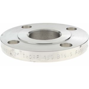 MERIT BRASS 2" Pipe, 6" OD, Stainless Steel, Threaded Pipe Flange A635-32