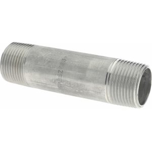 MERIT BRASS Stainless Steel Pipe Nipple: 3/4" Pipe, Grade 304 & 304L 4012-350