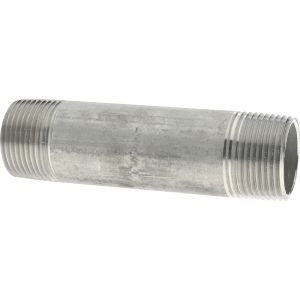 MERIT BRASS Stainless Steel Pipe Nipple: 1" Pipe, Grade 304 & 304L 4016-450