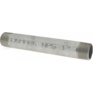 MERIT BRASS Stainless Steel Pipe Nipple: 1" Pipe, Grade 304 & 304L 4016-800