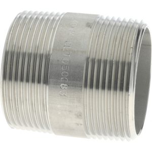 MERIT BRASS Stainless Steel Pipe Nipple: 1-1/2" Pipe, Grade 304 & 304L 4024-200
