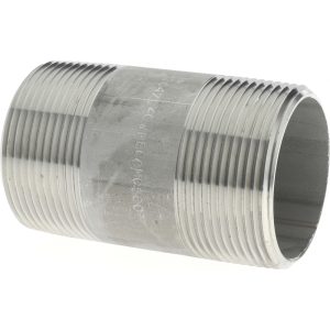 MERIT BRASS Stainless Steel Pipe Nipple: 1-1/2" Pipe, Grade 304 & 304L 4024-300