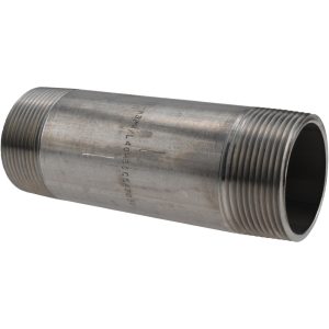MERIT BRASS Stainless Steel Pipe Nipple: 1-1/2" Pipe, Grade 304 & 304L 4024-500