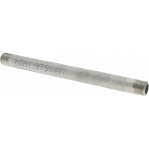 MERIT BRASS Stainless Steel Pipe Nipple: 3/8" Pipe, Grade 316 & 316L 6006-800
