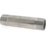 MERIT BRASS Stainless Steel Pipe Nipple: 1" Pipe, Grade 316 & 316L 6016-500