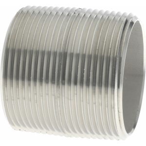 MERIT BRASS Stainless Steel Pipe Nipple: 1-1/2" Pipe, Grade 316 & 316L 6024-001