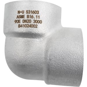 VALUE COLLECTION Pipe 90 &deg; Elbow: 1/4" Fitting, 316 & 316L Stainless Steel LD90FF 8-NPT-3000