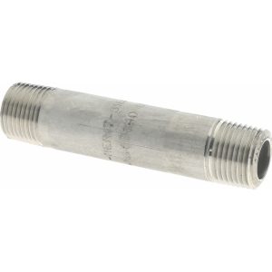 MERIT BRASS Stainless Steel Pipe Nipple: 3/8" Pipe, Grade 316 & 316L 6506-300