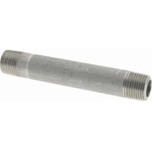 MERIT BRASS Stainless Steel Pipe Nipple: 3/8" Pipe, Grade 316 & 316L 6506-400