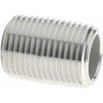 MERIT BRASS Stainless Steel Pipe Nipple: 1/2" Pipe, Grade 316 & 316L 6508-001