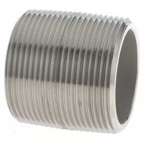 MERIT BRASS Stainless Steel Pipe Nipple: 1-1/2" Pipe, Grade 316 & 316L 6524-001