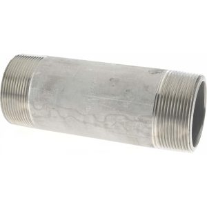 MERIT BRASS Stainless Steel Pipe Nipple: 2" Pipe, Grade 316 & 316L 6532-600