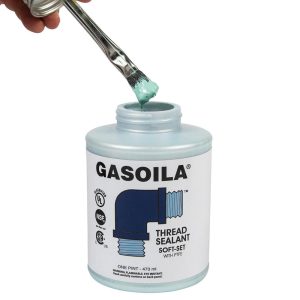 GASOILA Pipe Thread Sealant: Blue & Green, 1 pt Can SS16