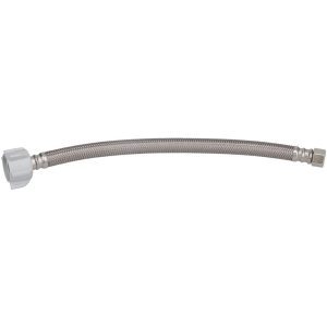 BRASS CRAFT 3/8" Compression Inlet, 7/8" Ballcock Outlet, Brass Flexible Connector B1-12DL F