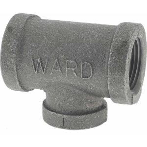 VALUE COLLECTION Size 3/4 x 3/4 x 1/2", Class 150, Malleable Iron Black Pipe Reducing Tee B130R 20X15