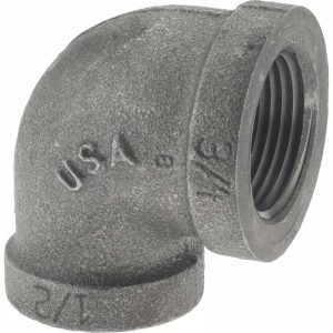 VALUE COLLECTION Size 3/4 x 1/2", Class 150, Malleable Iron Black Pipe Reducing Elbow B90R 20X15