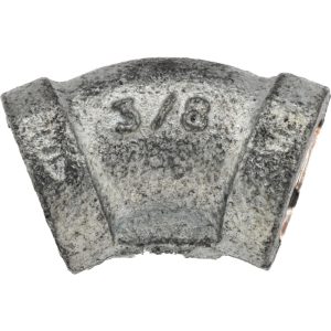 VALUE COLLECTION Malleable Iron Pipe 45 &deg; Elbow: 3/8" Fitting G120 10