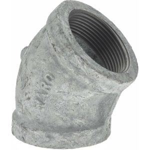 VALUE COLLECTION Malleable Iron Pipe 45 &deg; Elbow: 1-1/2" Fitting G120 40