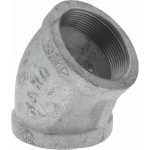 VALUE COLLECTION Malleable Iron Pipe 45 &deg; Elbow: 2" Fitting G120 50