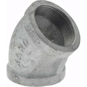 VALUE COLLECTION Malleable Iron Pipe 45 &deg; Elbow: 2" Fitting G120 50