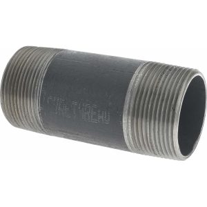 VALUE COLLECTION Black Pipe Nipple: 1-1/2" Dia x 4" Long, Schedule 40 NB08040
