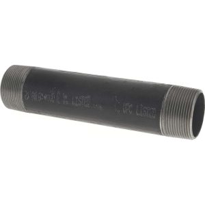 VALUE COLLECTION Black Pipe Nipple: 1-1/2" Dia x 8" Long, Schedule 40 NB08080
