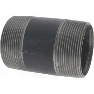 VALUE COLLECTION Black Pipe Nipple: 2" Dia x 3-1/2" Long, Schedule 40 NB09035