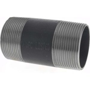 VALUE COLLECTION Black Pipe Nipple: 2-1/2" Dia x 5" Long, Schedule 40 NB10050