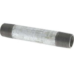 ANVIL Galvanized Pipe Nipple: 3/8", 3-1/2" Long, Schedule 40, Steel 0331010603