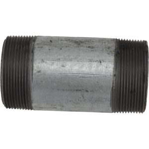 ANVIL Galvanized Pipe Nipple: 2", 4-1/2" Long, Schedule 40, Steel 0331038000