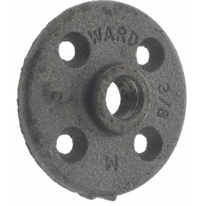 ANVIL 3/8" Pipe, 3" OD, 5/8" Hub Length, Black Floor Pipe Flange 0300194800