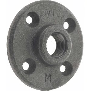 ANVIL 1/2" Pipe, 3" OD, 5/8" Hub Length, Black Floor Pipe Flange 0310105002