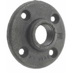 ANVIL 3/4" Pipe, 3-1/4" OD, 5/8" Hub Length, Black Floor Pipe Flange 0310105200